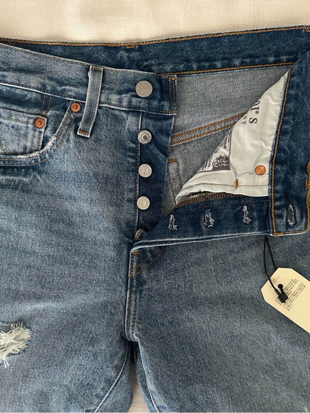 LEVI’S Premium 501 Women's Mid Rise Straight Denim Jeans